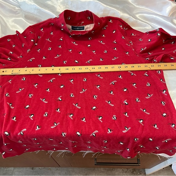 Plus size 3X  Holiday Penguin and Winter Scene Shirts. SET OF 2 SHIRTS - Picture 14 of 16